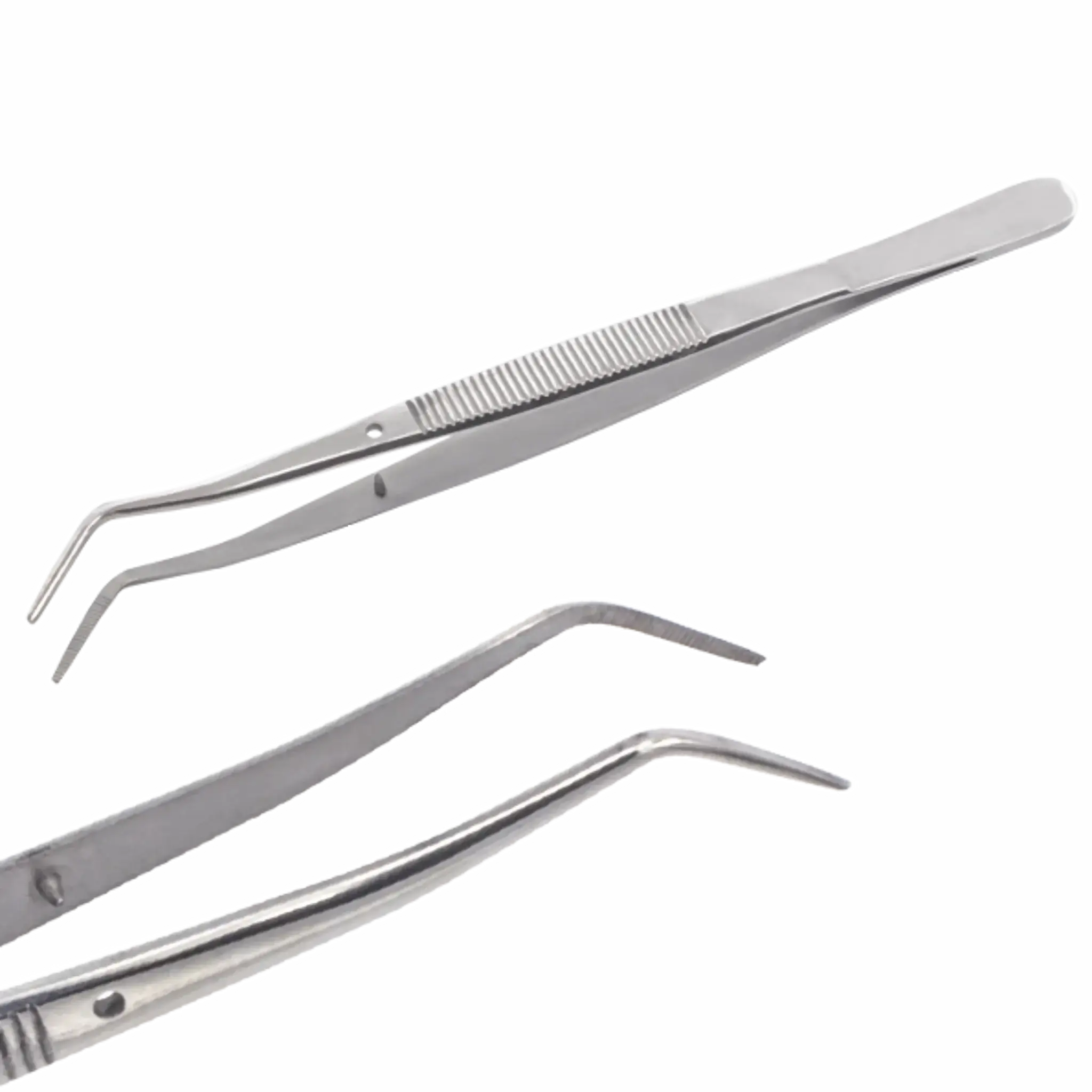 Pinza de Examen Angulada Meriam. Instrumental Quirúrgico