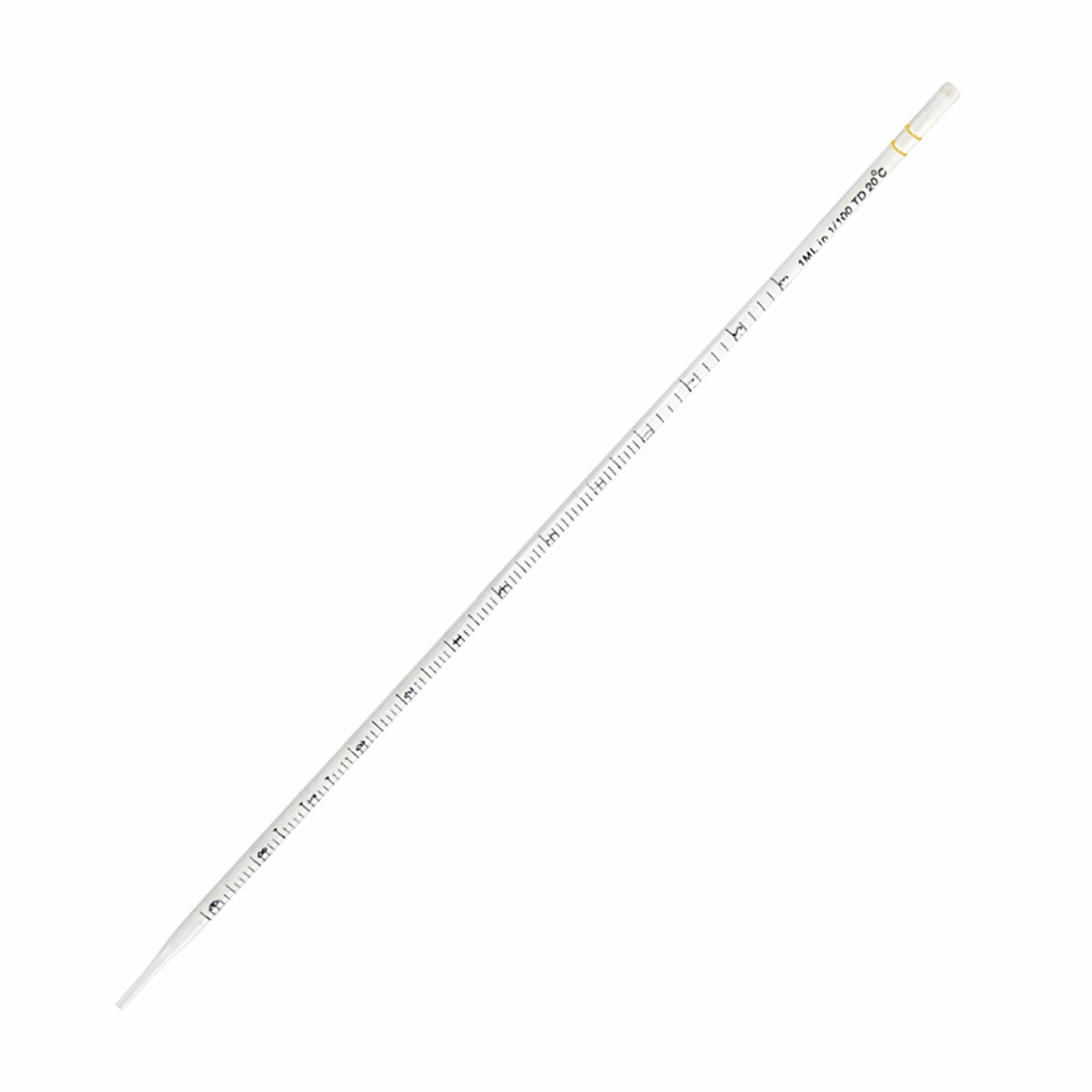 Pipeta Serológica Desechable Env. Individual 1 ml. Algodón Amarillo Estéril. Insumos de Laboratorio