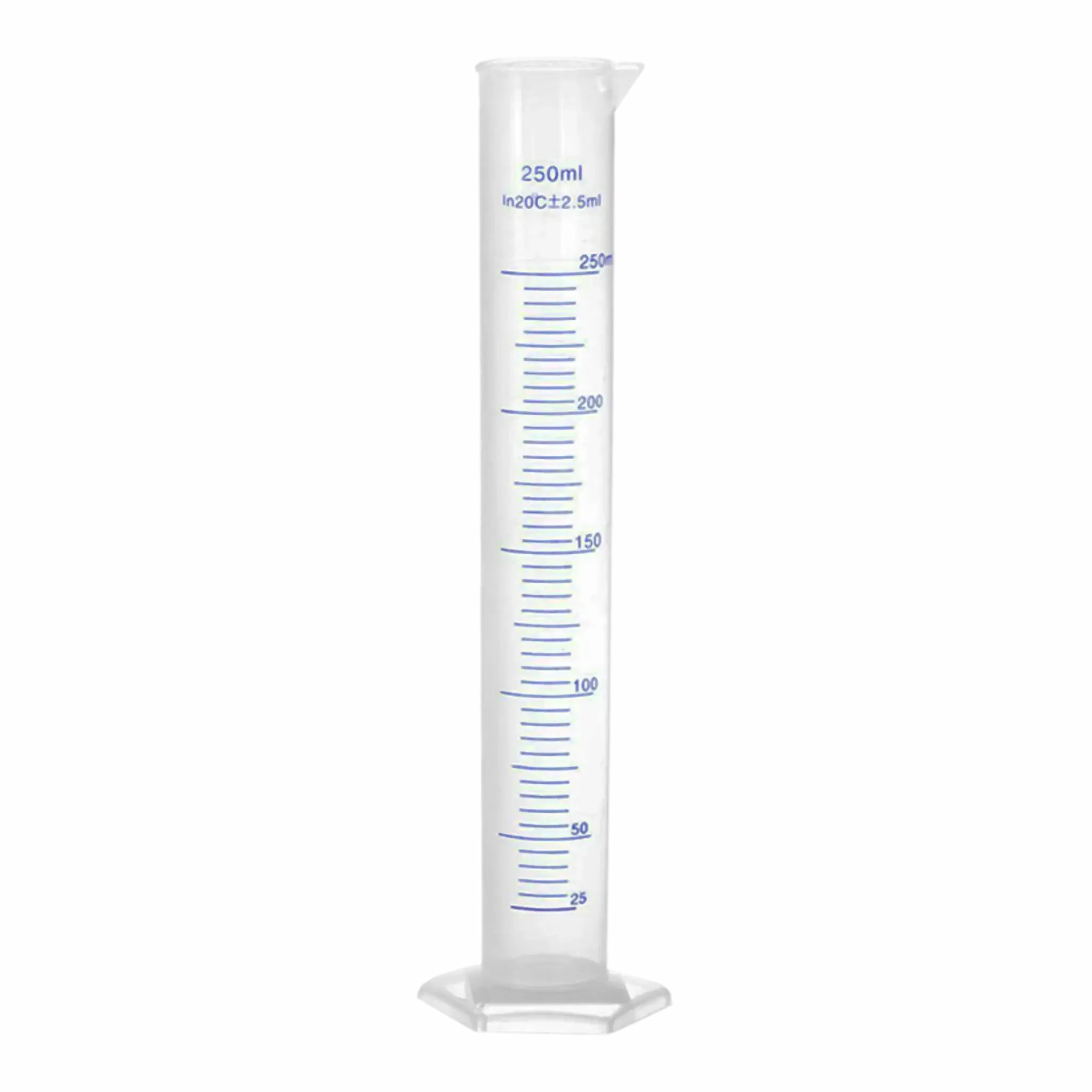 Probeta de Polipropileno Graduada de 250ml. Insumos de Laboratorio