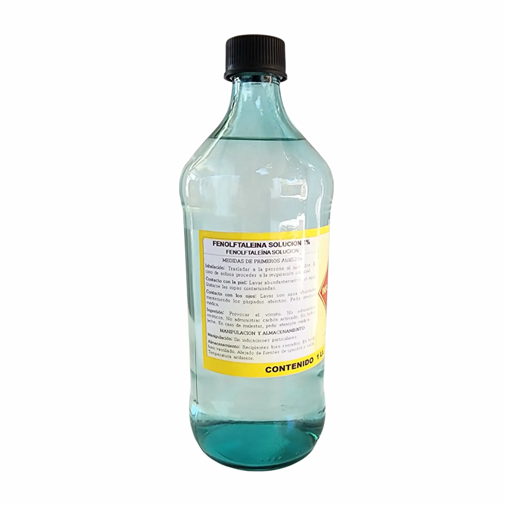 Fenolftaleína en solución al 1%. Insumos de Laboratorio