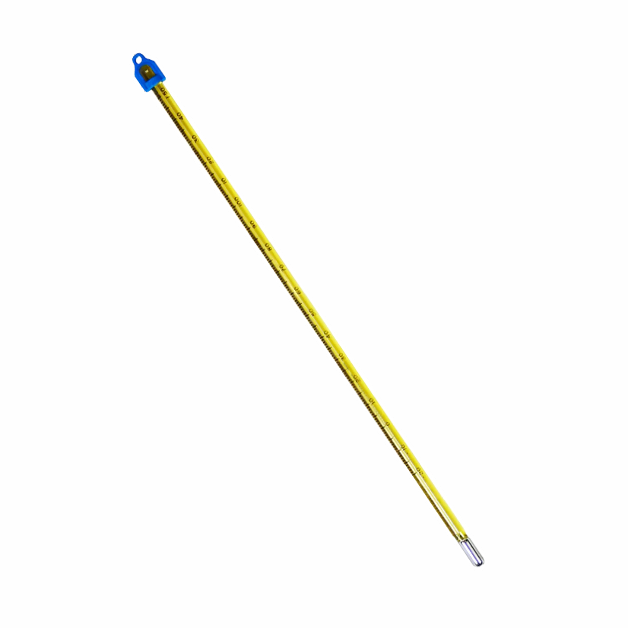 Termómetro Químico Amarillo Mercurio -35 a 50°C. Insumos de Laboratorio