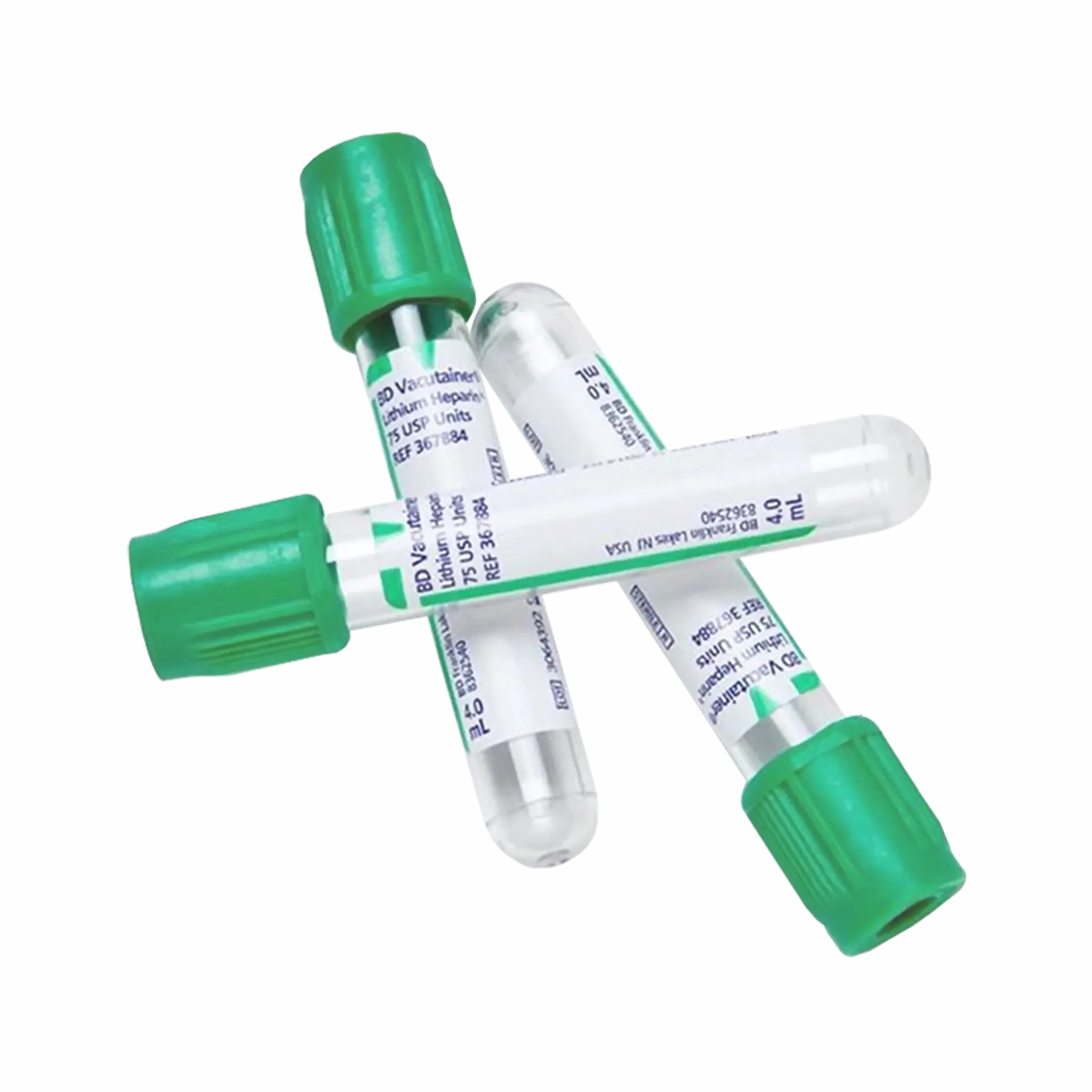 Tubo Muestra de Sangre Verde. Insumos Médicos