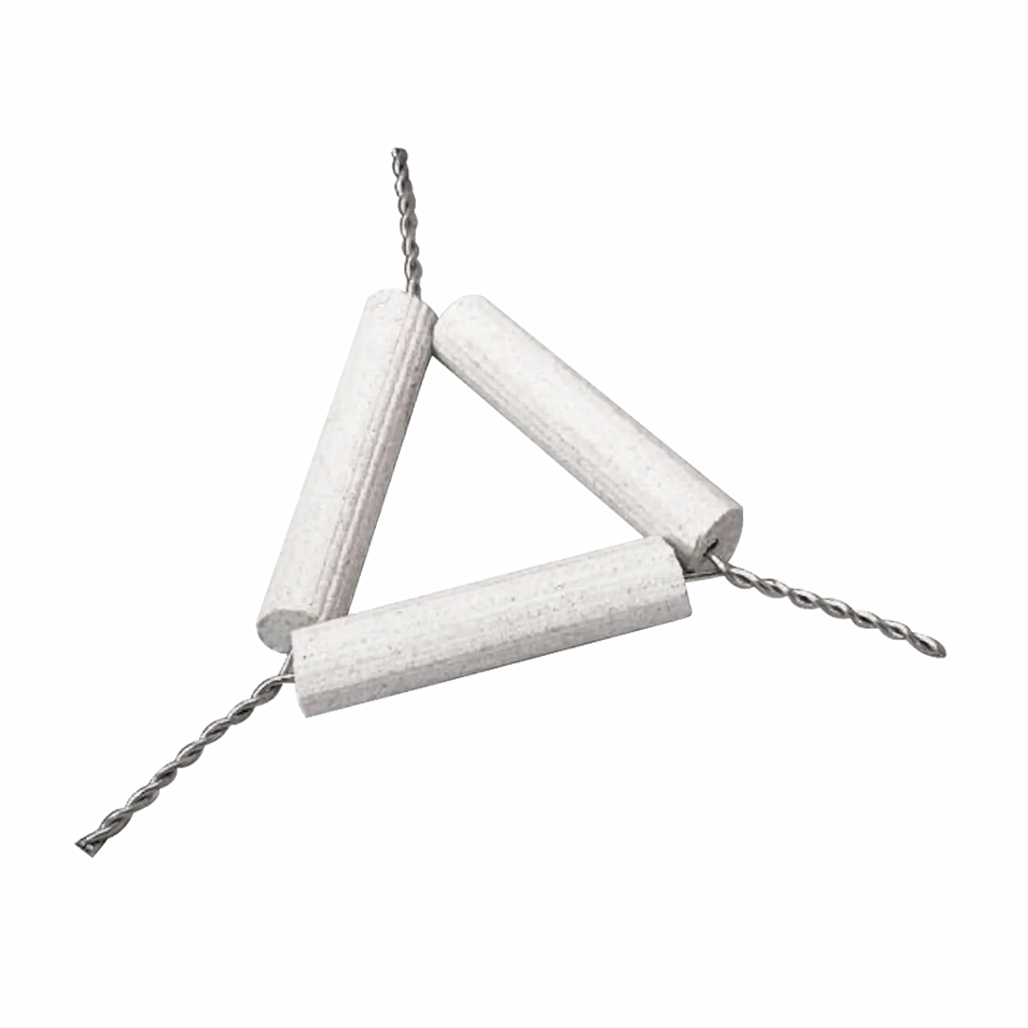 Triángulo de Pipa Porcelana de 6 cm. de lado. Insumos de Laboratorio