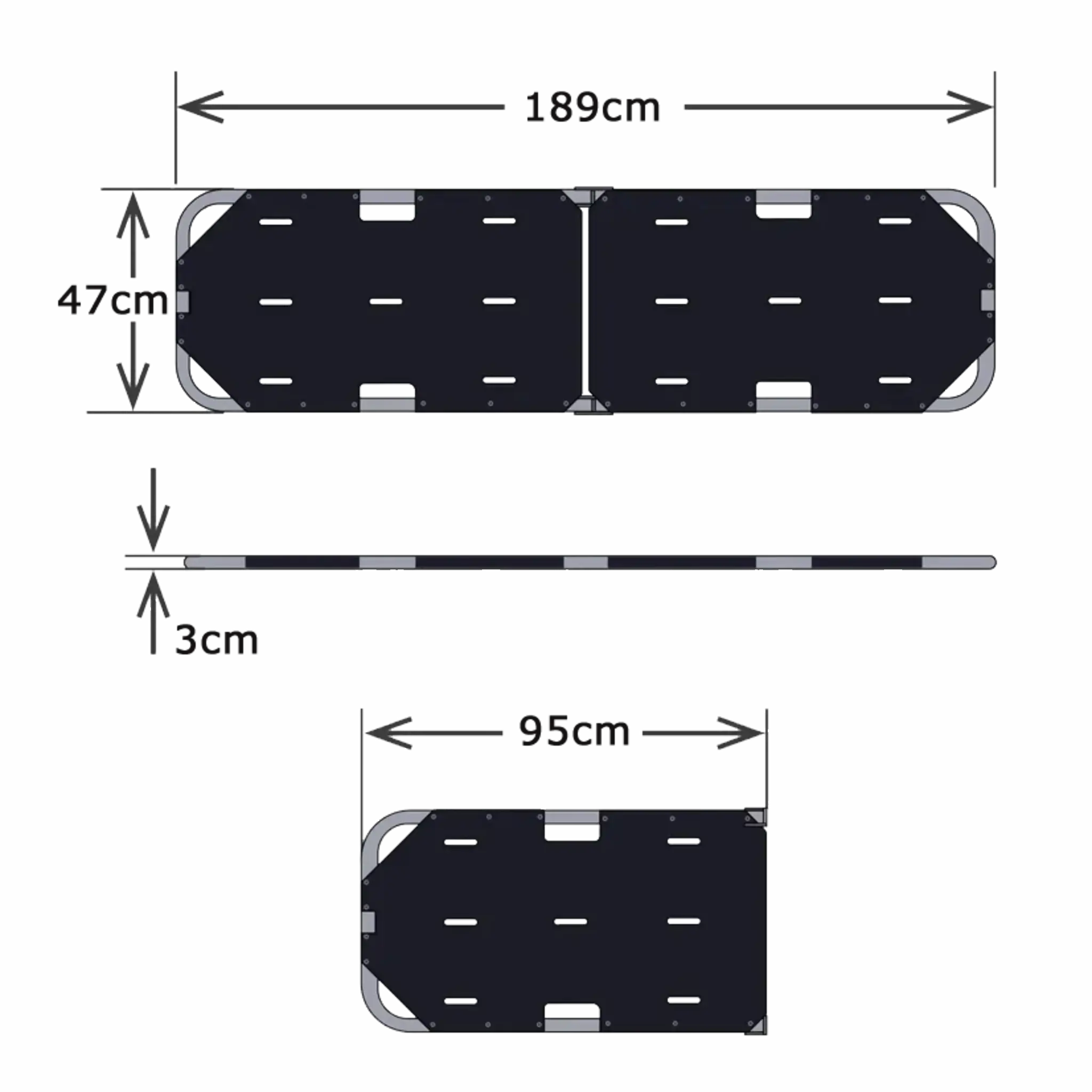 Camilla de rescate plegable de metal. Rescate y Emergencias