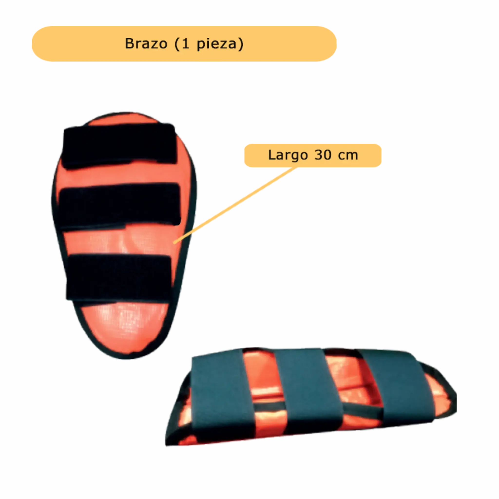 Férula Semirrígida - inlcuye bolso 5 piezas, permite Rayos X pediátrico. Rescate y Emergencias