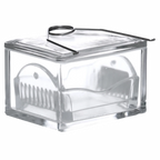 Cubeta de tinción con tapa - soporte de vidrio y gancho metálico para 10 pcs. Insumos de Vidrio para Laboratorio