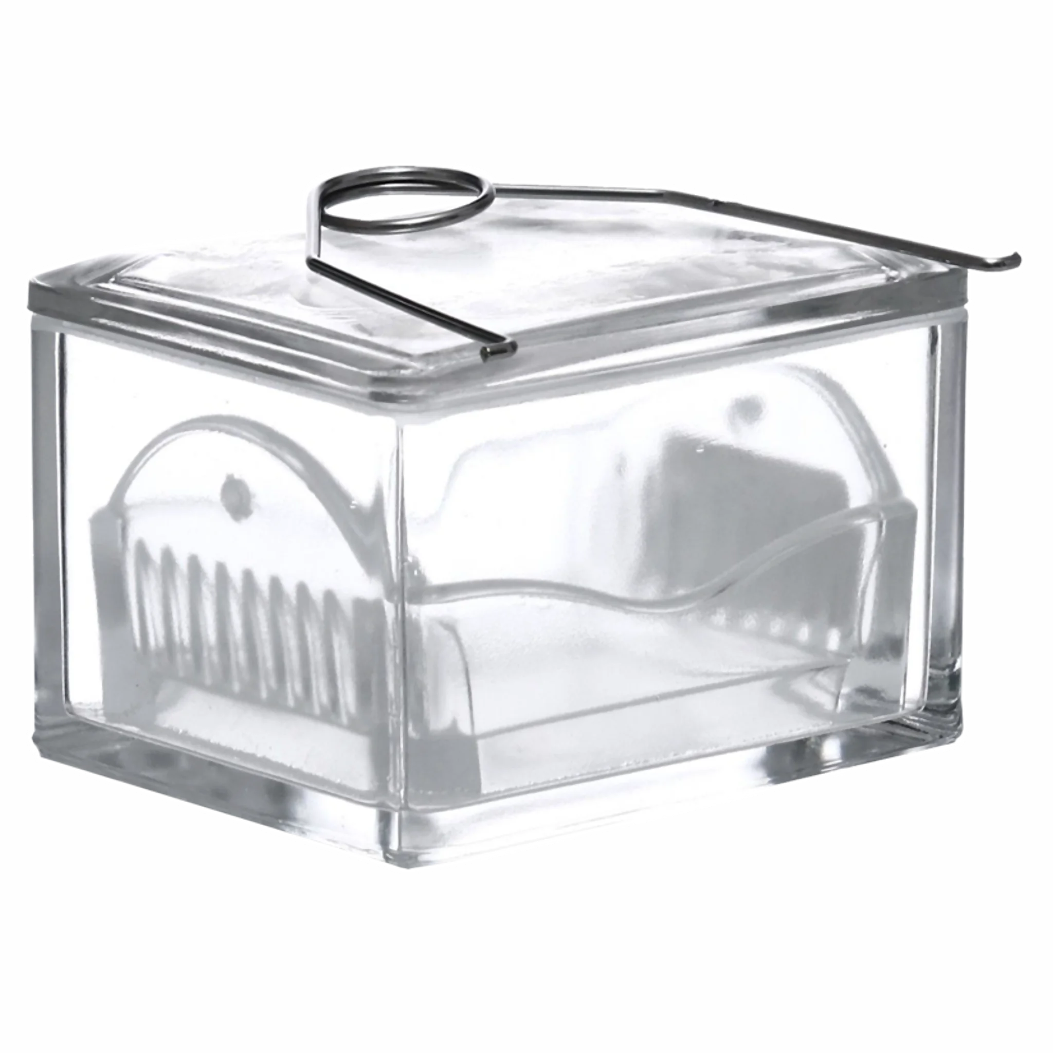 Cubeta de tinción con tapa - soporte de vidrio y gancho metálico para 10 pcs. Insumos de Vidrio para Laboratorio