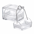 Cubeta de tinción con tapa - soporte de vidrio y gancho metálico para 10 pcs. Insumos de Vidrio para Laboratorio