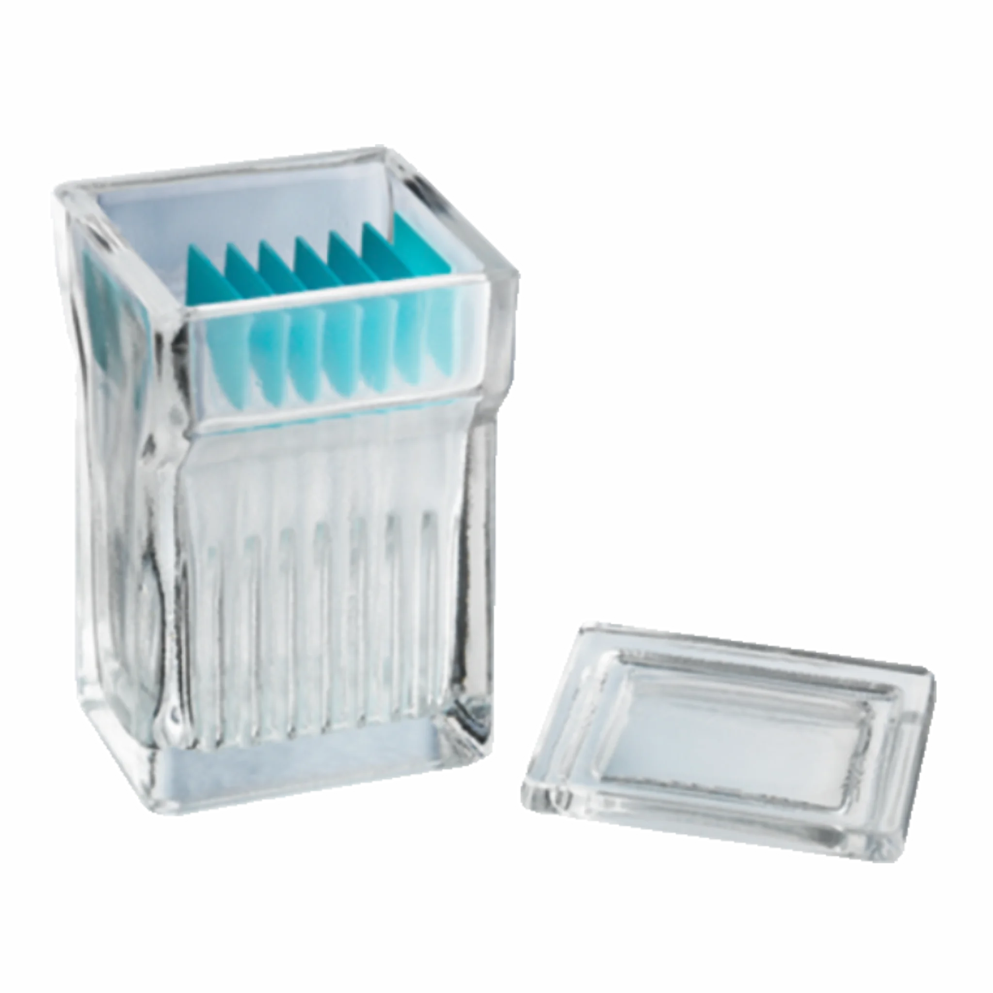 Cubeta de tinción vidrio Hellendahl para 16 pcs. Insumos de Vidrio para Laboratorio