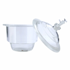 Desecador de laboratorio de vidrio sódico sin placa con llave. Insumos de Vidrio para Laboratorio