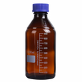 Frasco Graduado 1000 ml. con tapa rosca - Ambar. Glassco. Insumos de Vidrio para Laboratorio