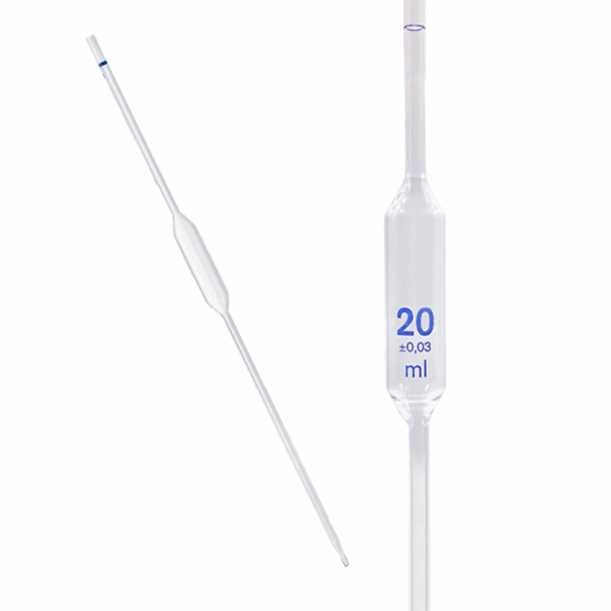 Pipeta volumétrica 20ml. Clase A. HBG-Boeco. Insumos de Vidrio para Laboratorio