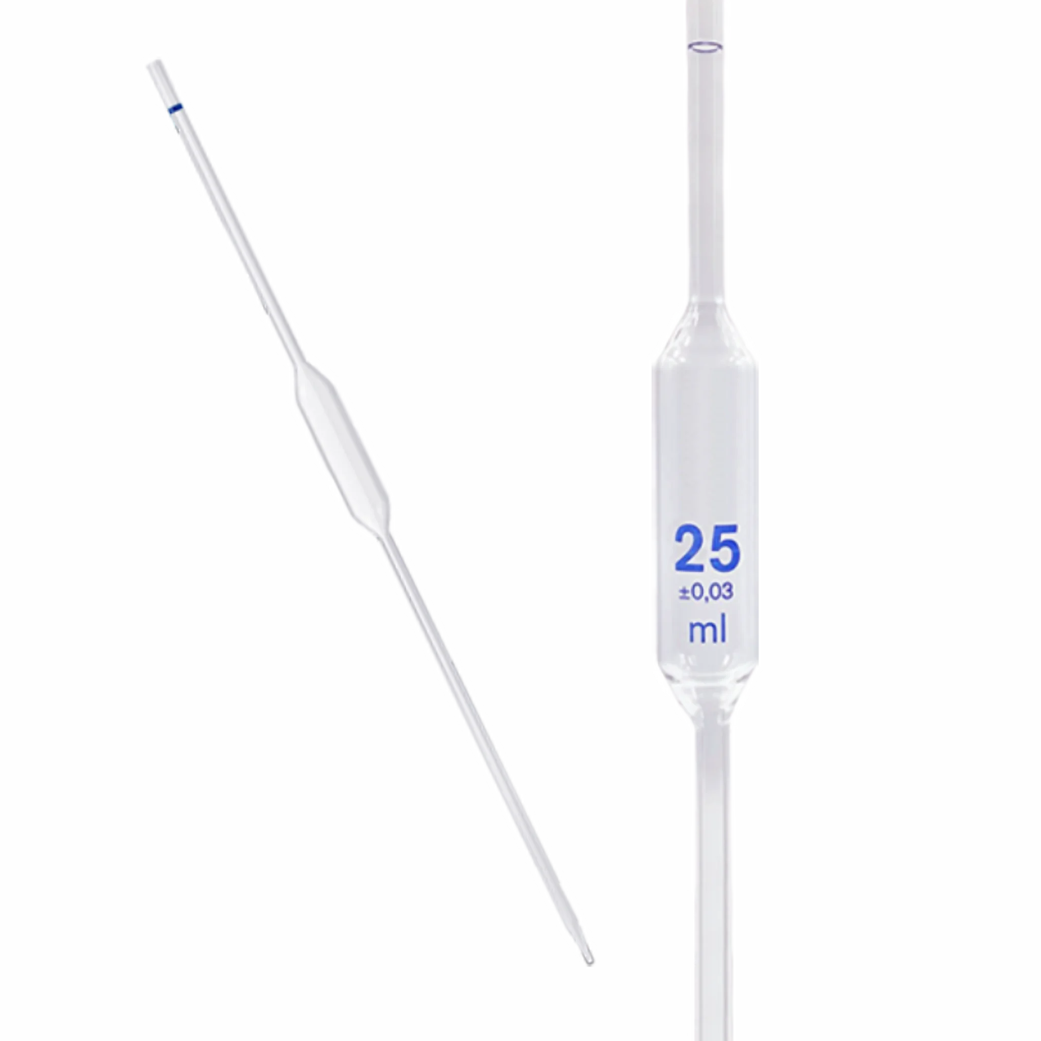 Pipeta volumétrica 25ml. Clase A. HBG-Boeco. Insumos de Vidrio para Laboratorio