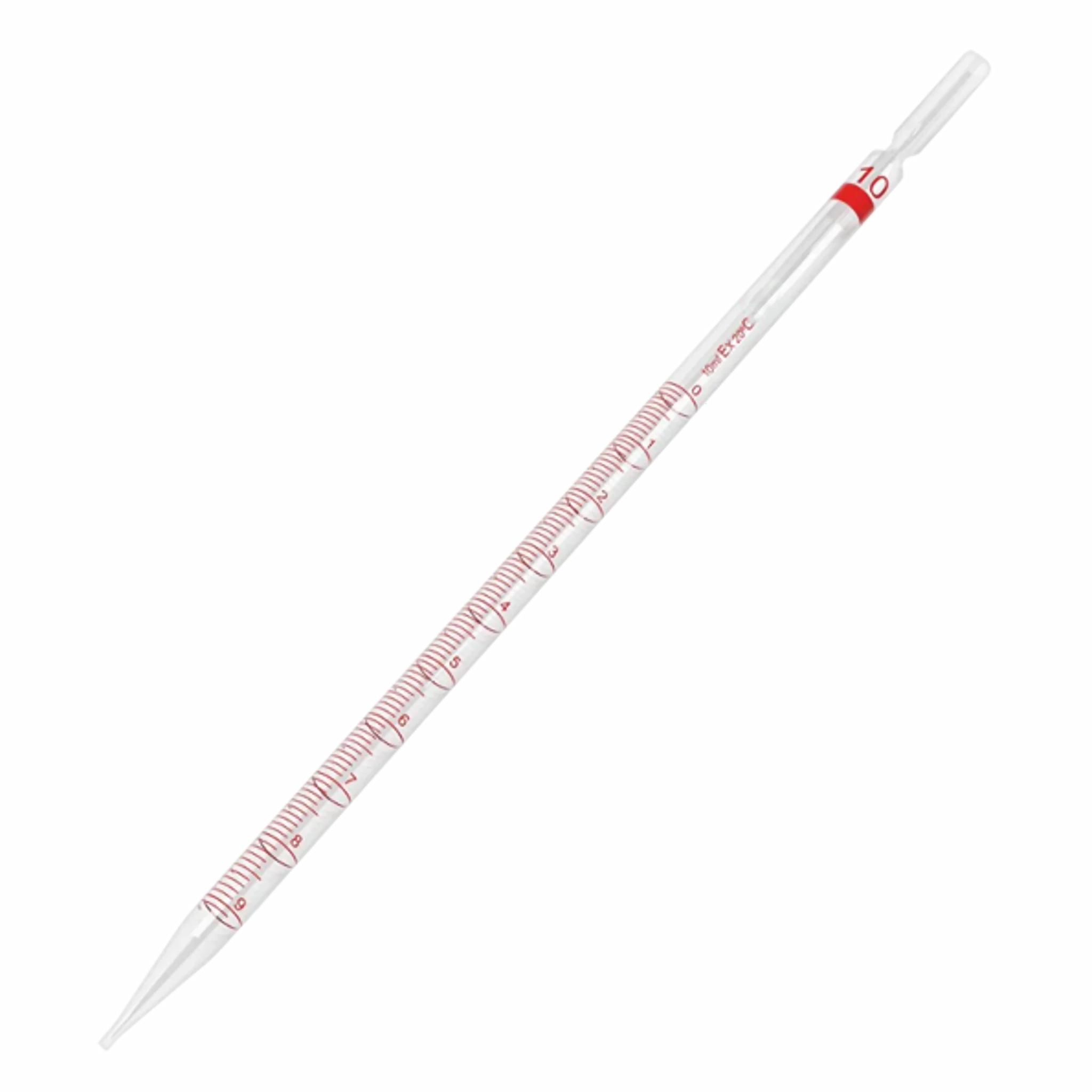 Pipeta graduada parcial 10ml. en 0.1ml. HBG. Insumos de Vidrio para Laboratorio