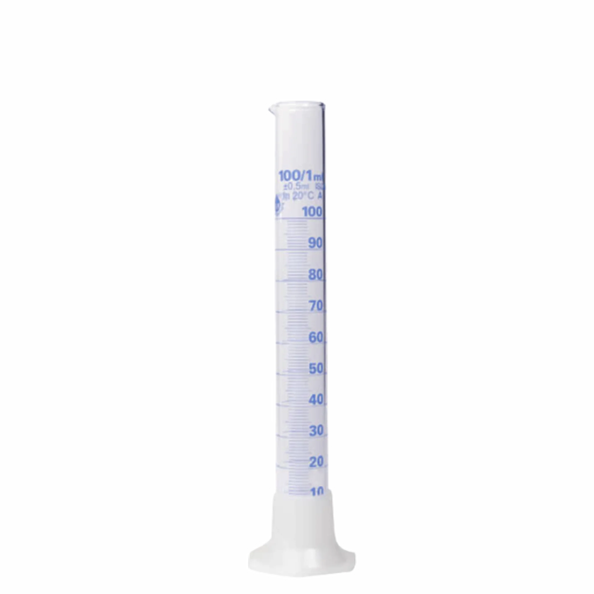 Probeta 100ml. graduada base hexagonal. WS Labs. Insumos de Vidrio para Laboratorio