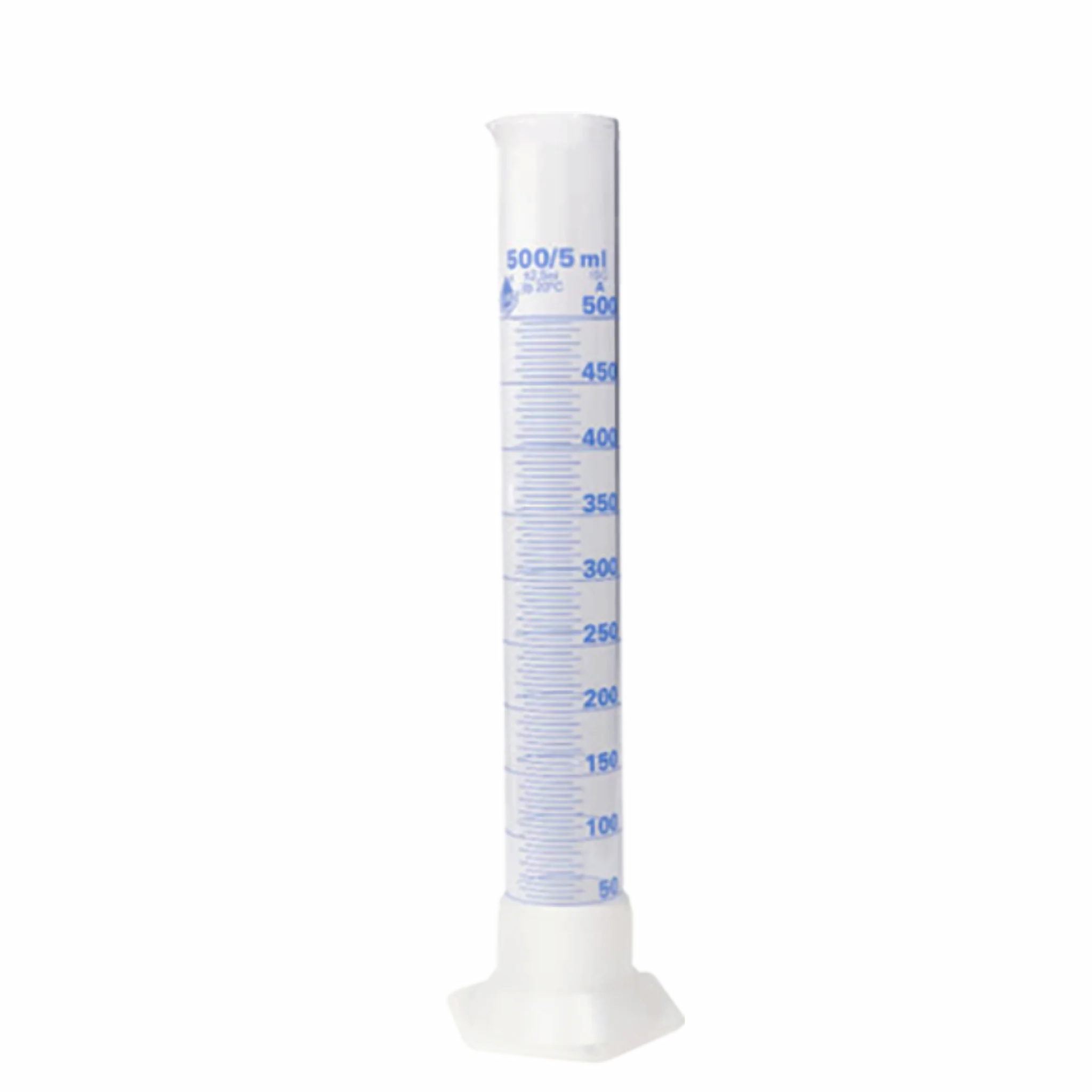 Probeta 500ml. graduada base hexagonal. WS Labs. Insumos de Vidrio para Laboratorio