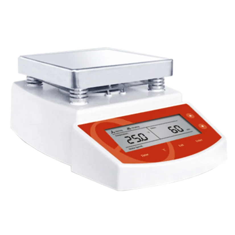 Agitador magnético Digital con calefacción de 2 lts. 0 - 1250 rpm max. - 300°. Cubierta inox. KSL - Induslab