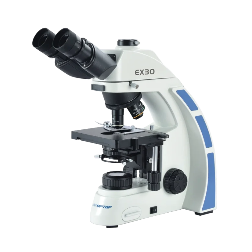 Microscopio biológico Trinocular planacromático ocular 4X-10X-20X-40X a 100X - cabezal Siedentopf. Mod. EX30 Sunny Optical - Induslab