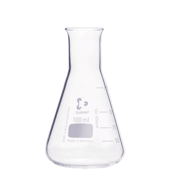 Matraz erlenmeyer 100ml. boca angosta - Graduado DWK Unidad - Induslab