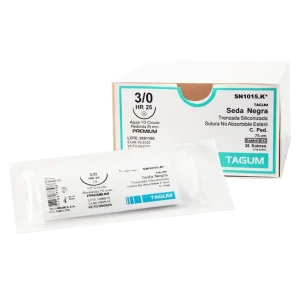 Sutura Seda Negra Trenzada