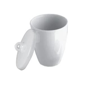 Crisol de porcelana con tapa