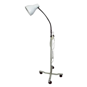 Lámpara de pedestal rodable - cuello flexible y regulable en altura